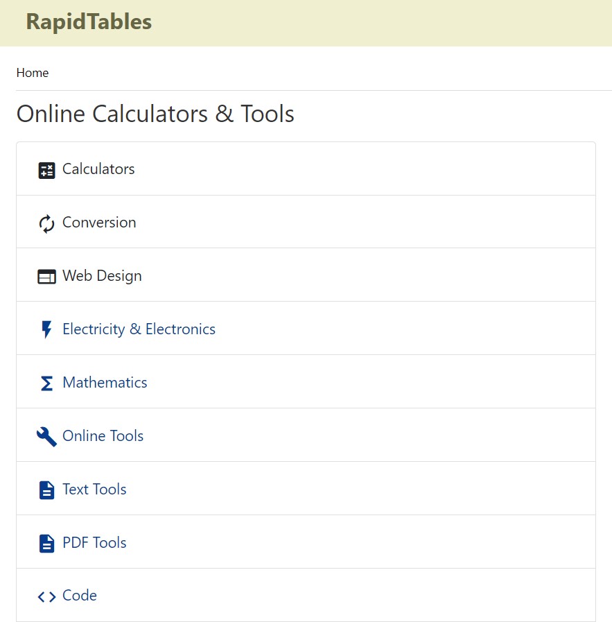 RapidTables - 36 Inches to cm