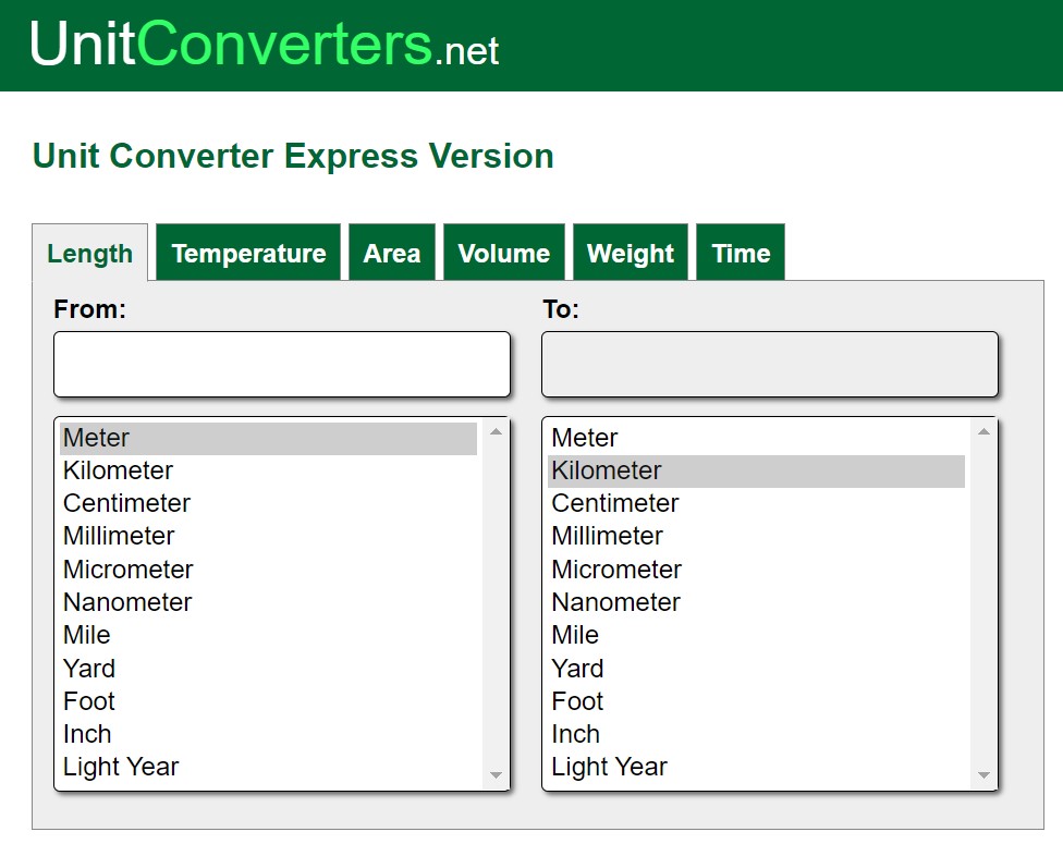 unitconverters - 36 Inches to cm