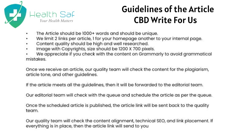 Guidelines of the Article - CBD Write For Us